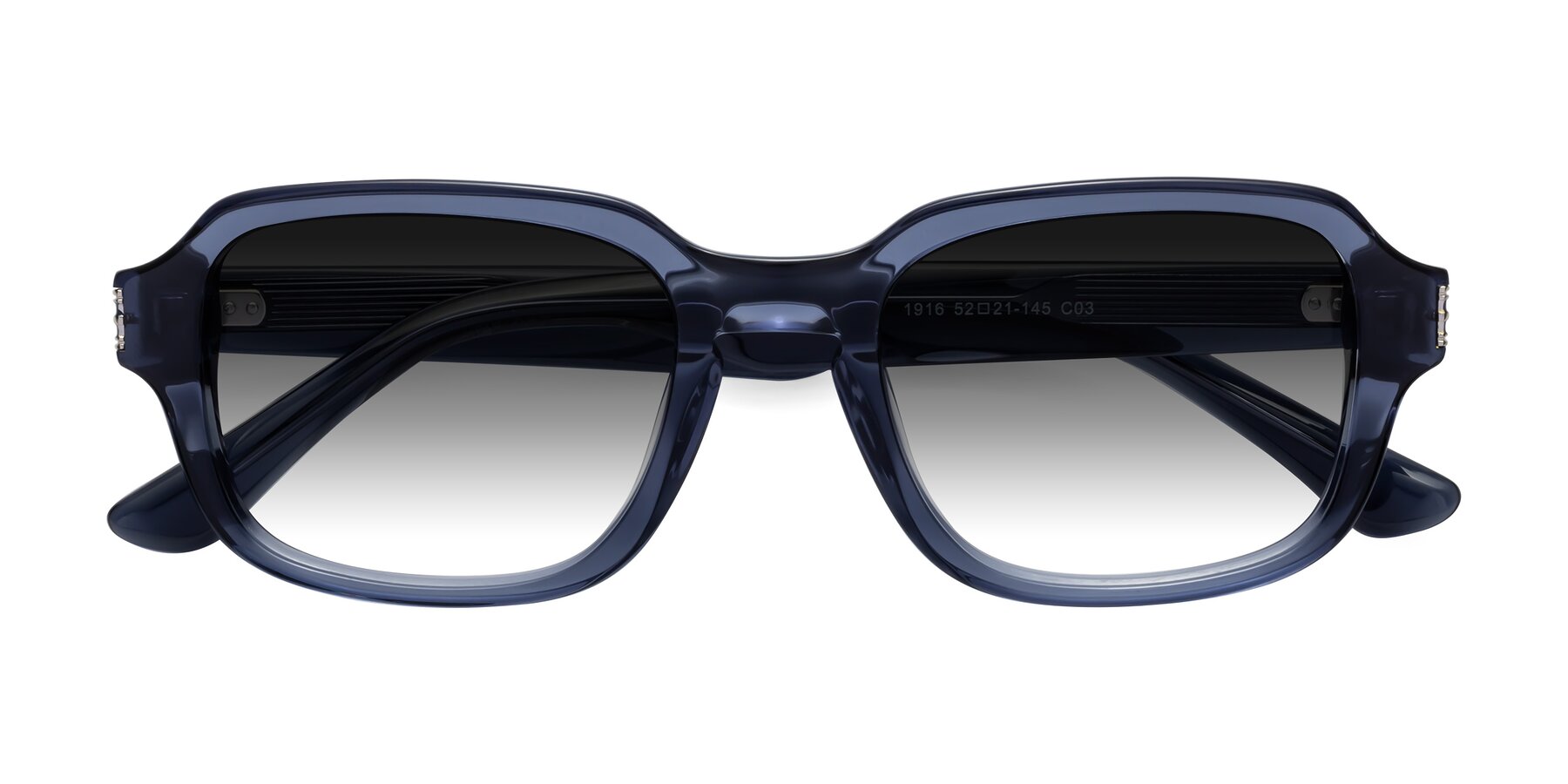 Folded Front of Infinite in Dark Blue with Gray Gradient Lenses