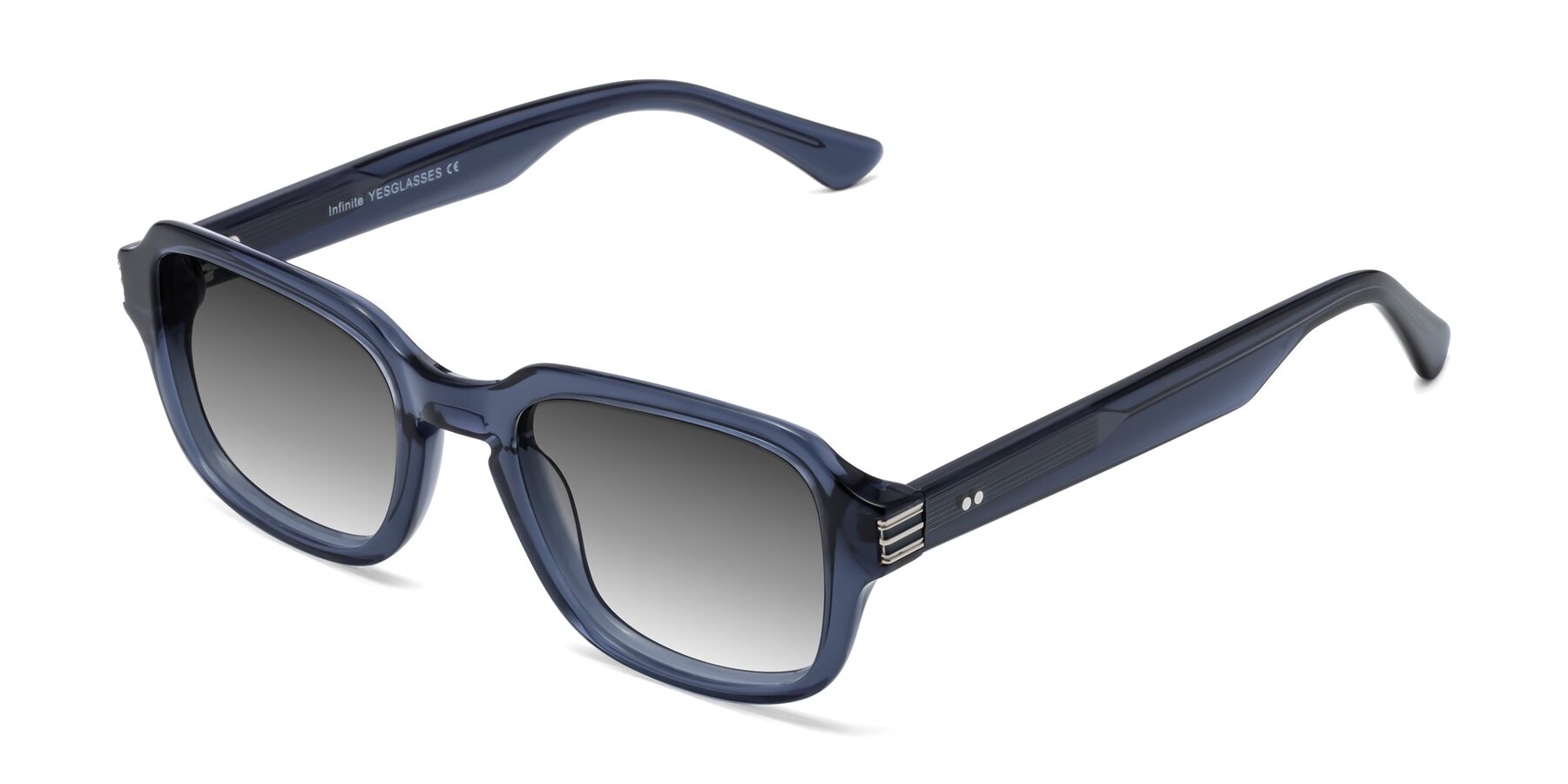 Angle of Infinite in Dark Blue with Gray Gradient Lenses