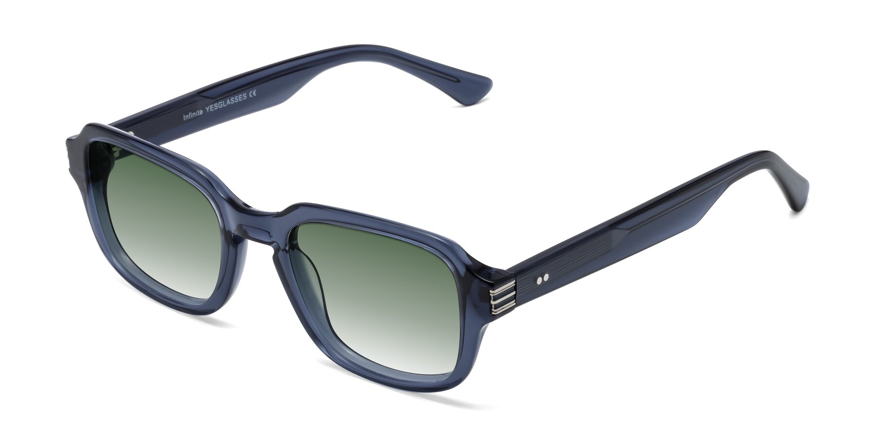 Angle of Infinite in Dark Blue with Green Gradient Lenses