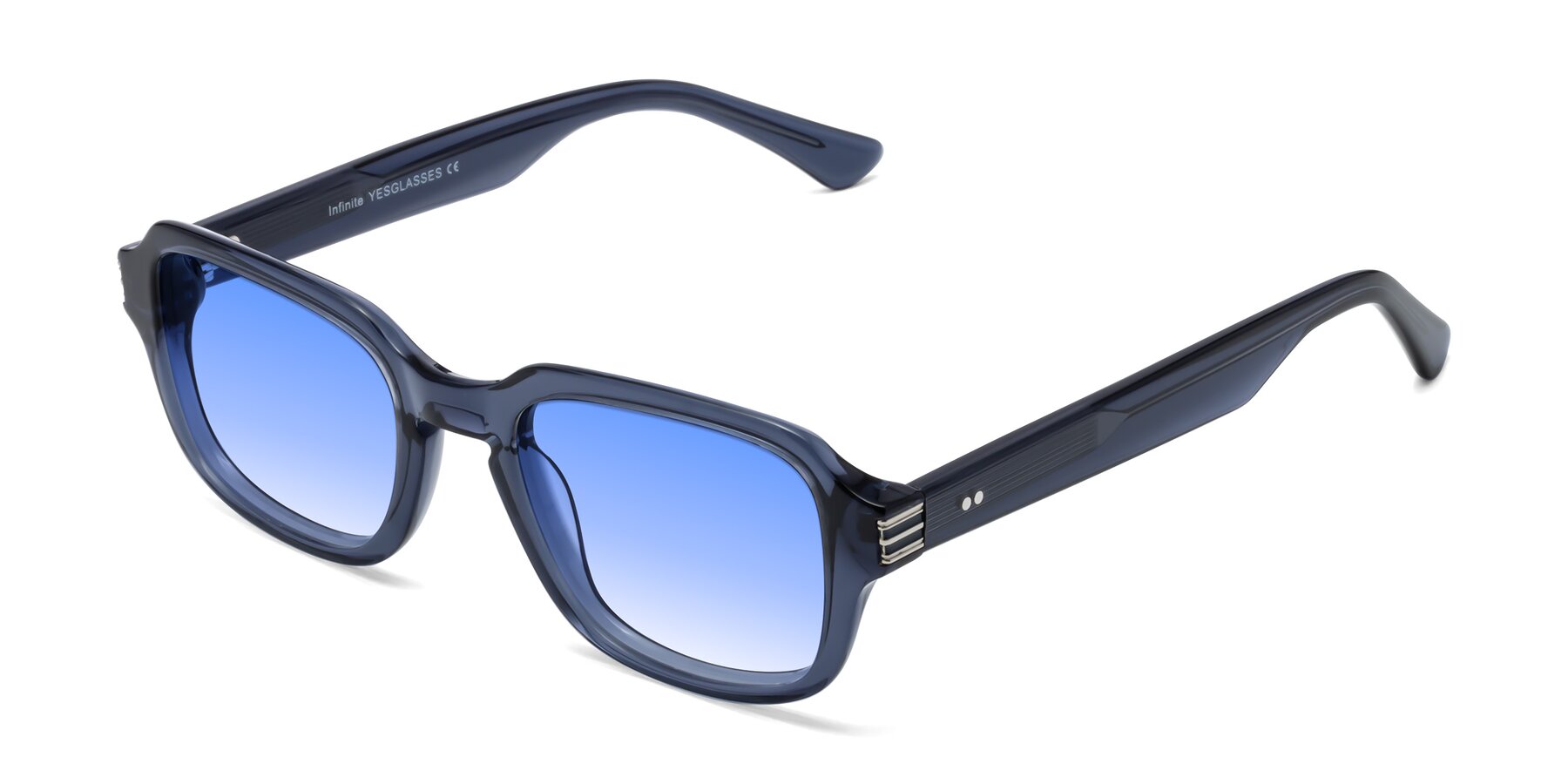 Angle of Infinite in Dark Blue with Blue Gradient Lenses