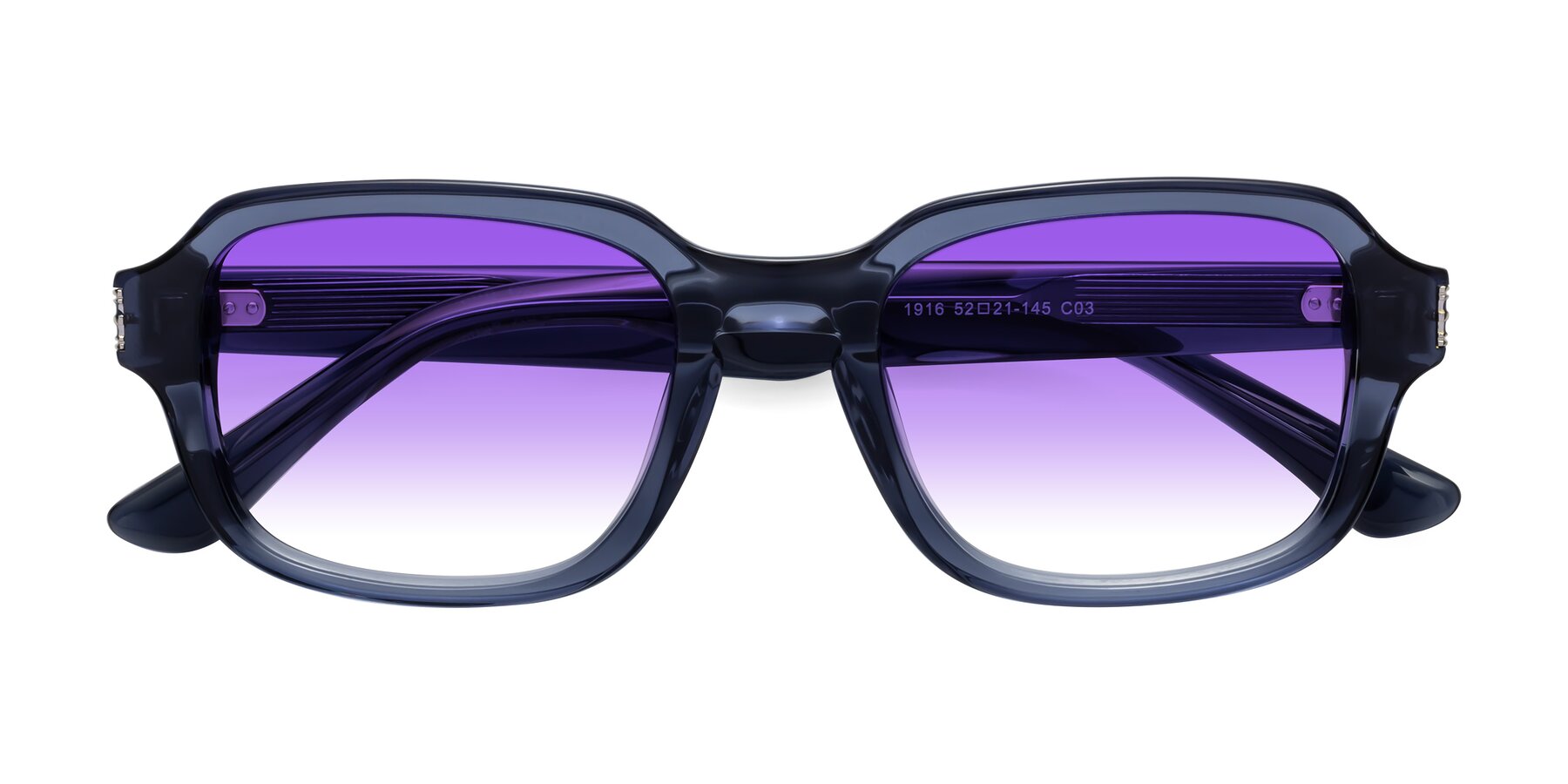 Folded Front of Infinite in Dark Blue with Purple Gradient Lenses