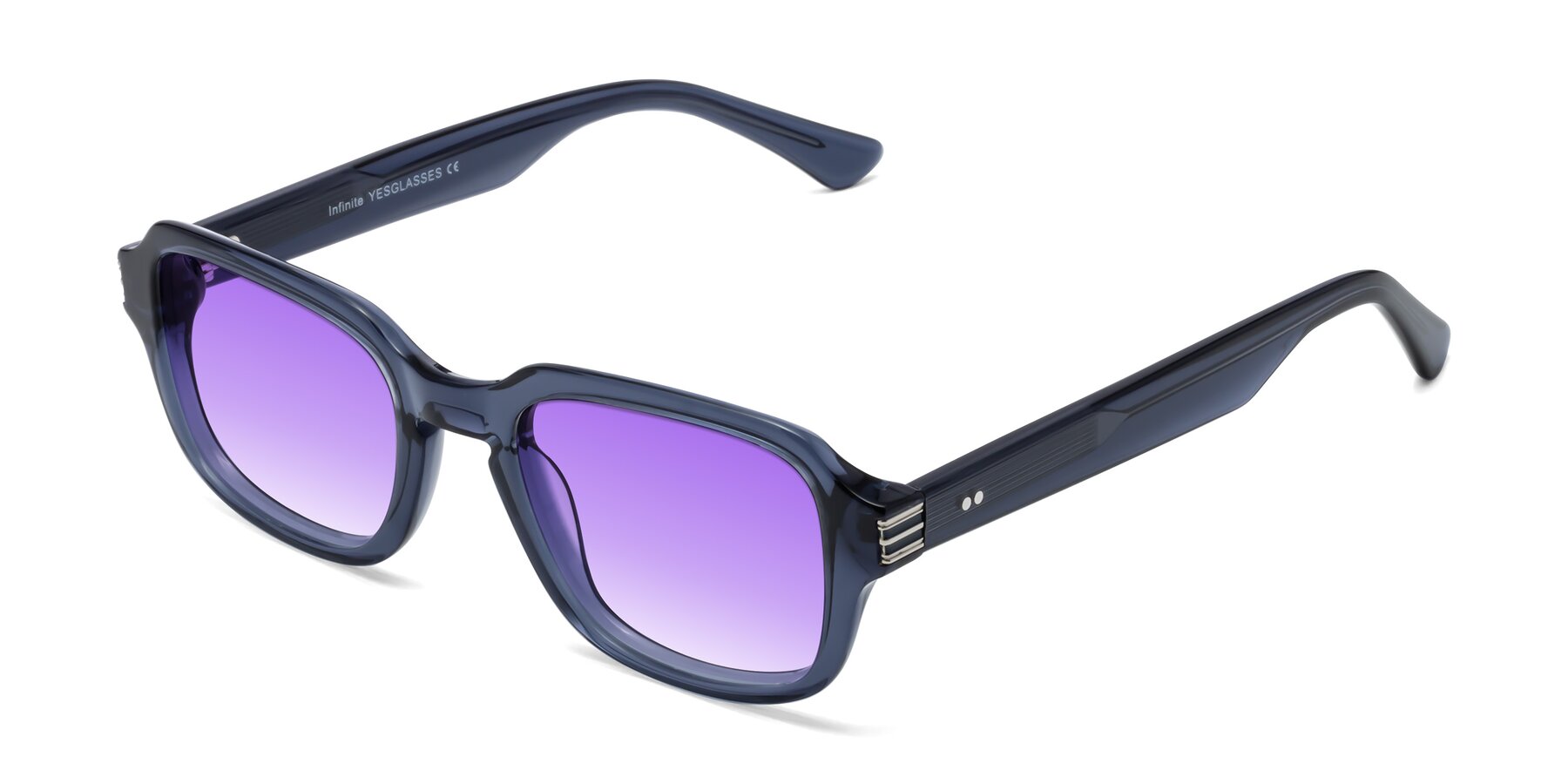 Angle of Infinite in Dark Blue with Purple Gradient Lenses