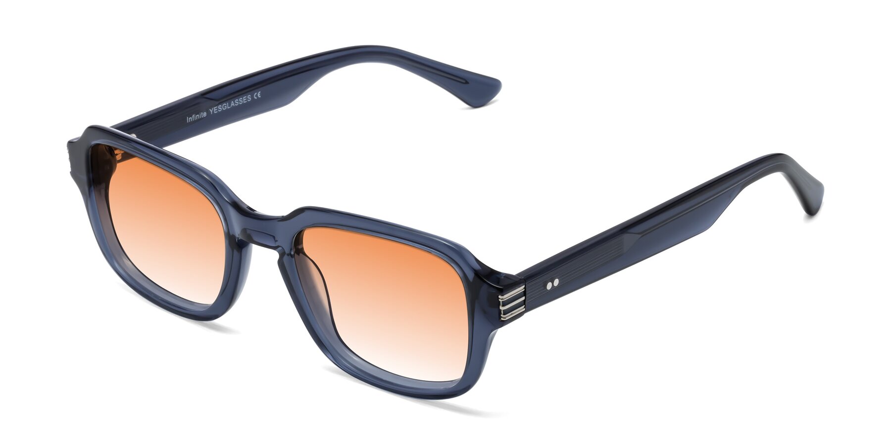 Angle of Infinite in Dark Blue with Orange Gradient Lenses