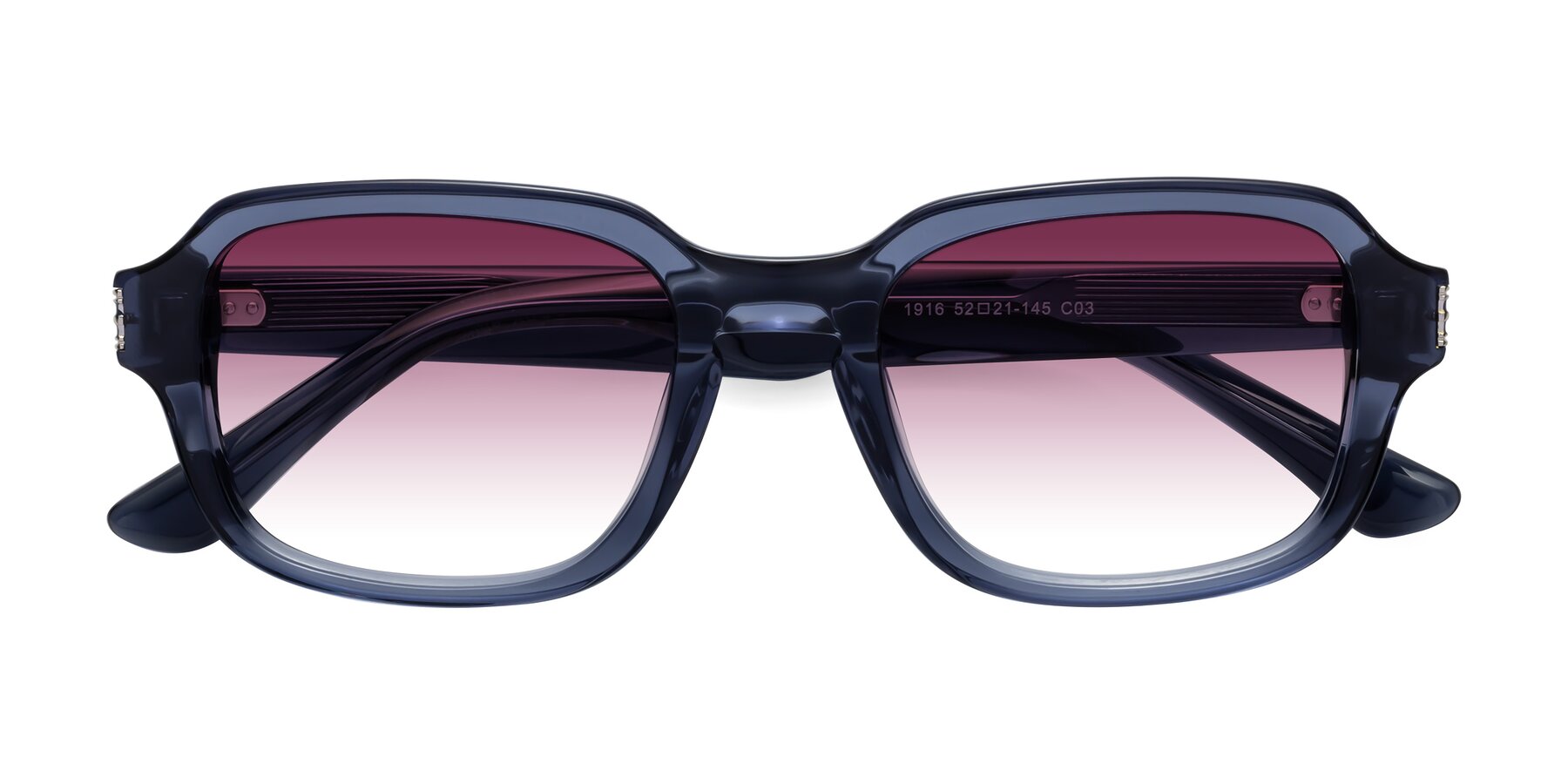 Folded Front of Infinite in Dark Blue with Wine Gradient Lenses