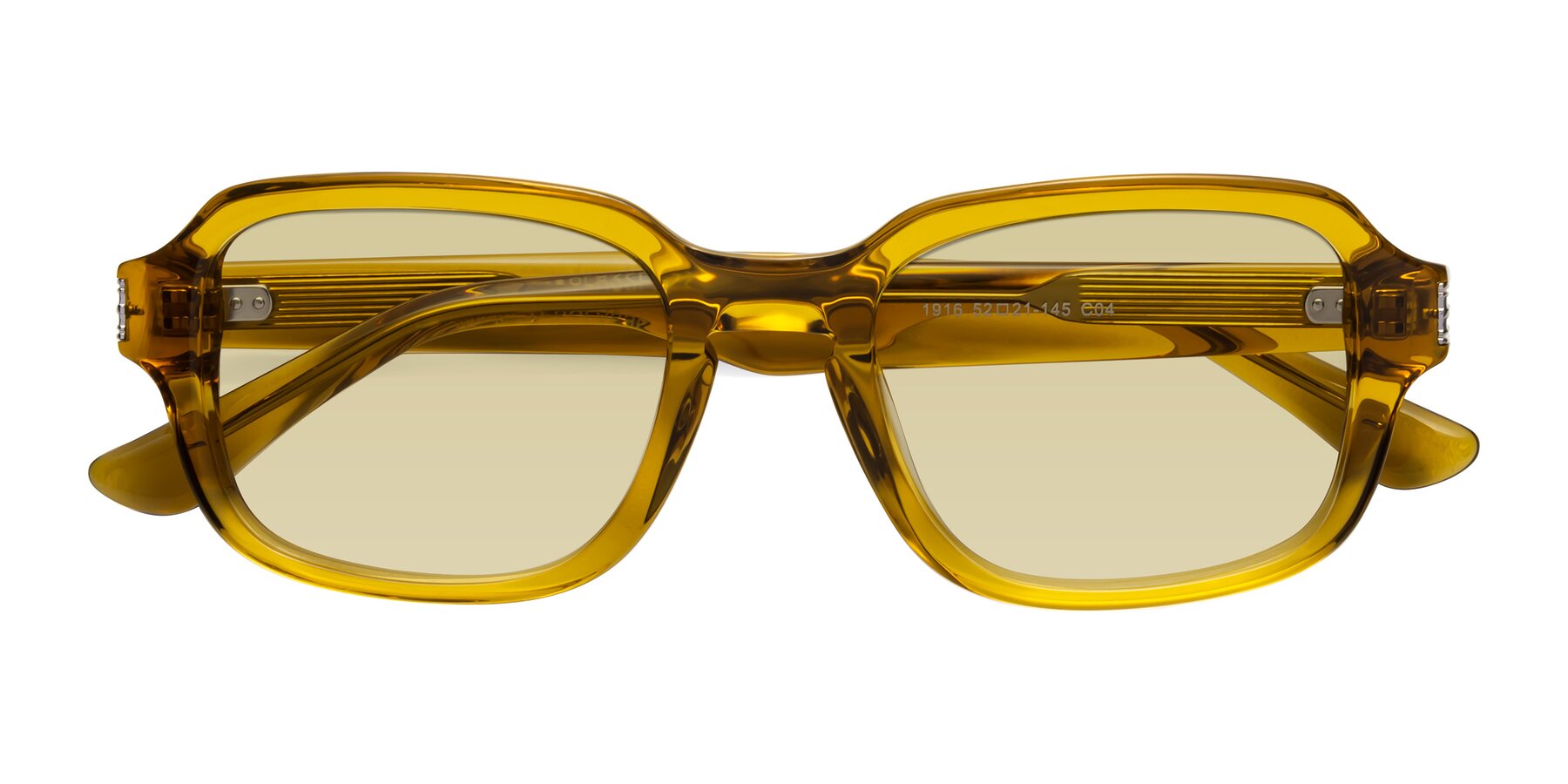 Folded Front of Infinite in Amber with Light Champagne Tinted Lenses