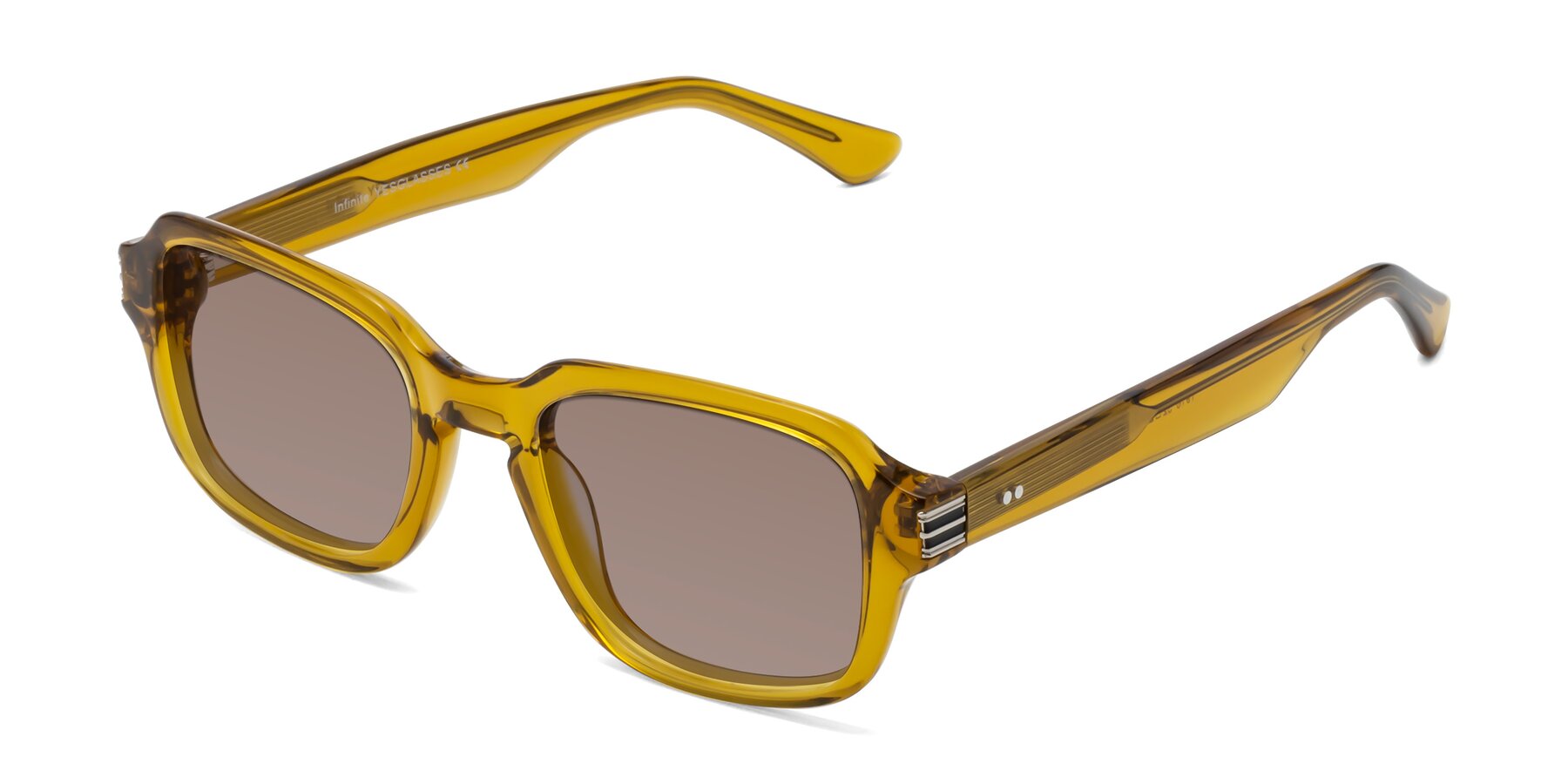 Angle of Infinite in Amber with Medium Brown Tinted Lenses