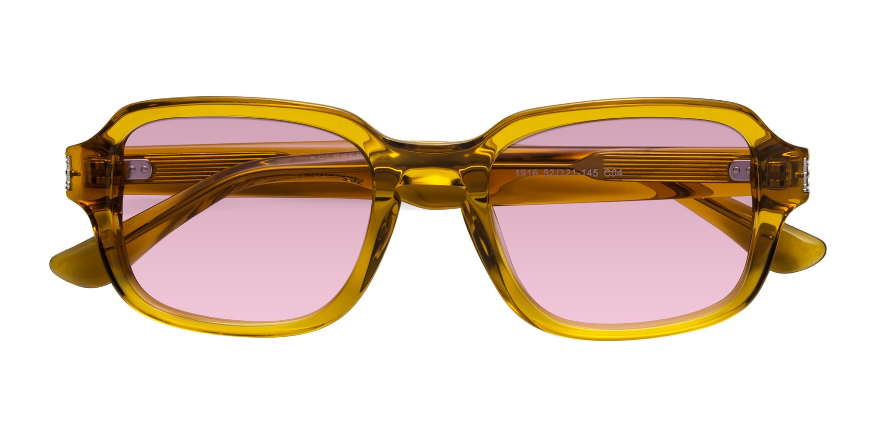 Folded Front of Infinite in Amber with Light Wine Tinted Lenses