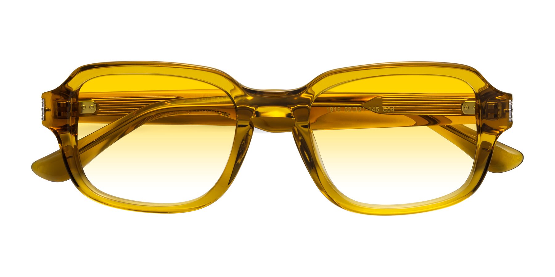 Folded Front of Infinite in Amber with Yellow Gradient Lenses