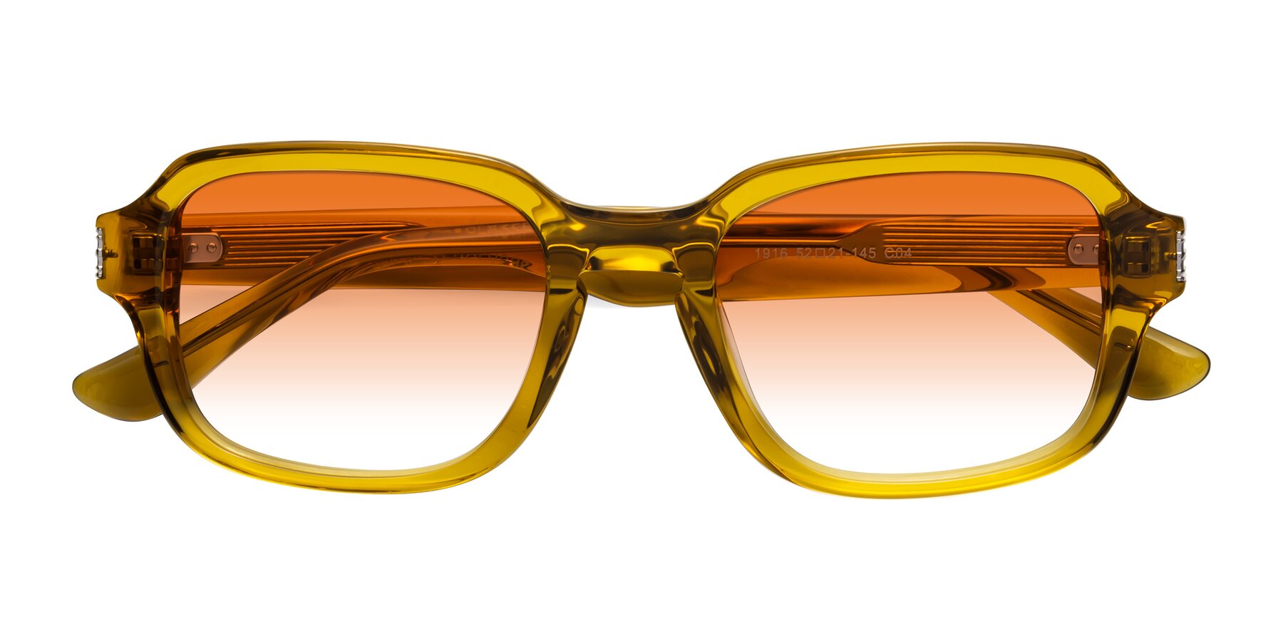 Folded Front of Infinite in Amber with Orange Gradient Lenses