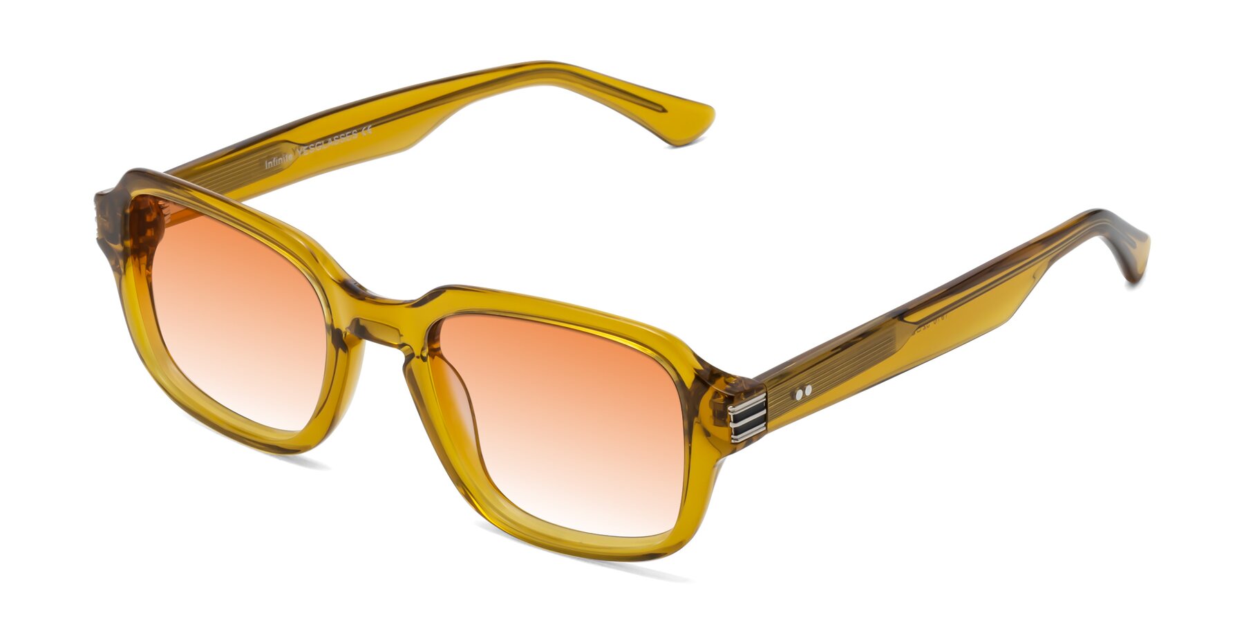 Angle of Infinite in Amber with Orange Gradient Lenses