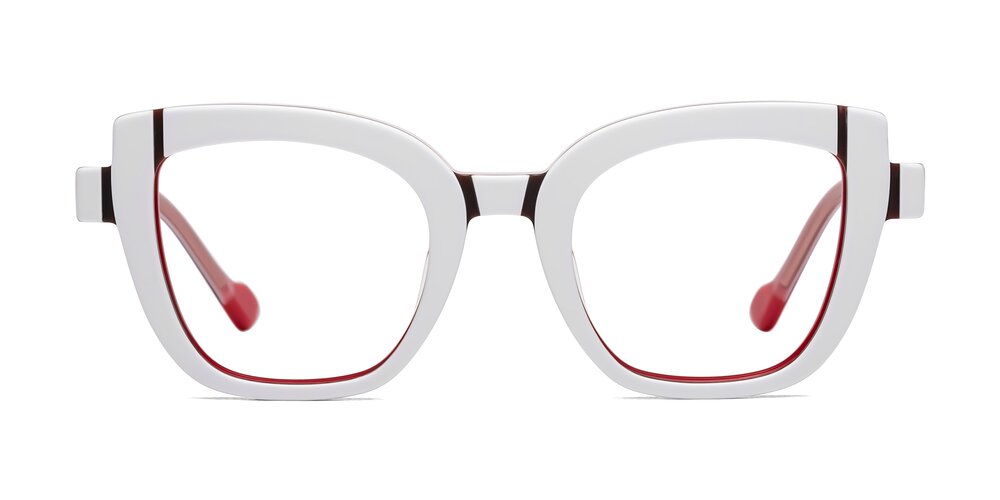 Sato - White / Red Eyeglasses