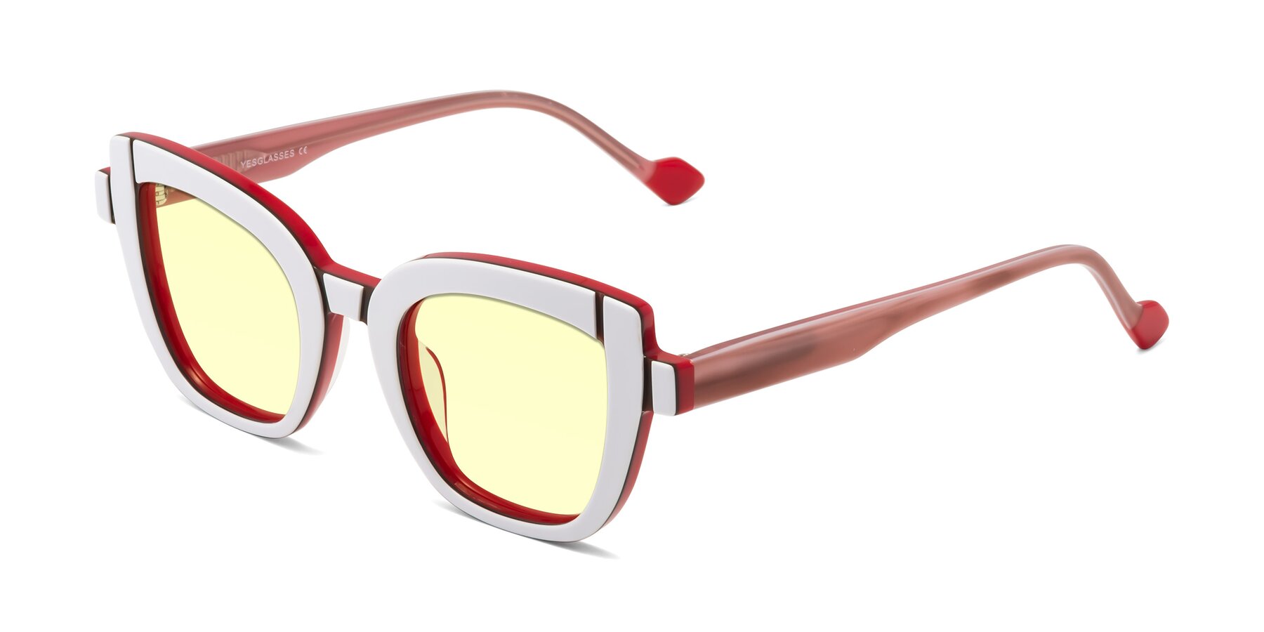 Angle of Sato in White-Red with Light Yellow Tinted Lenses