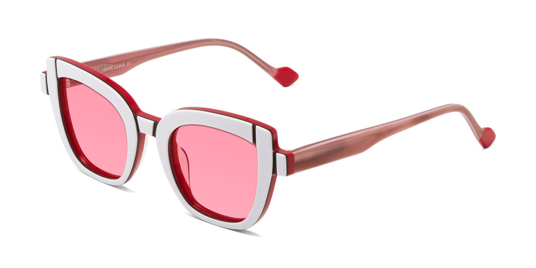 Angle of Sato in White-Red with Pink Tinted Lenses