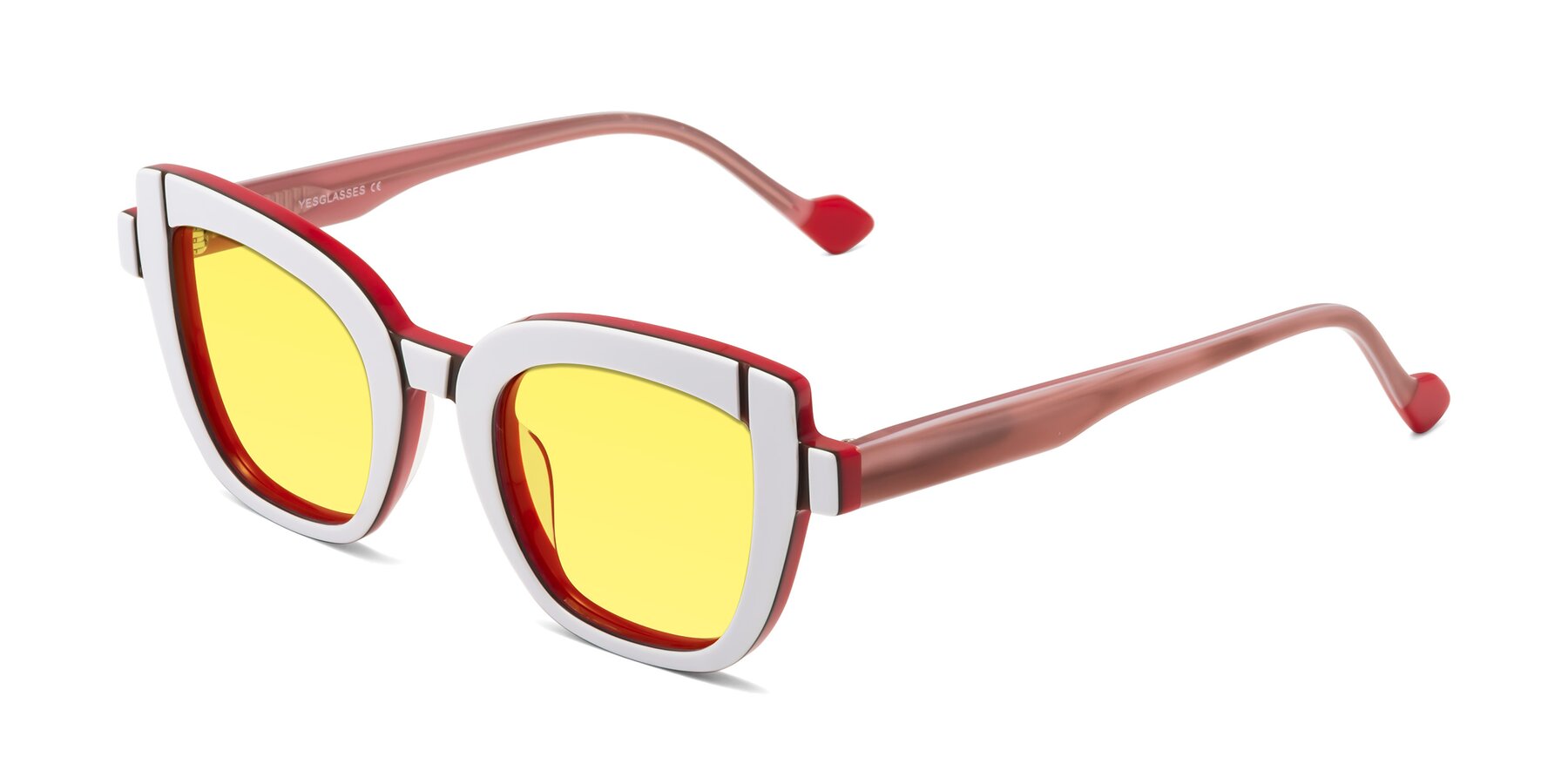 Angle of Sato in White-Red with Medium Yellow Tinted Lenses