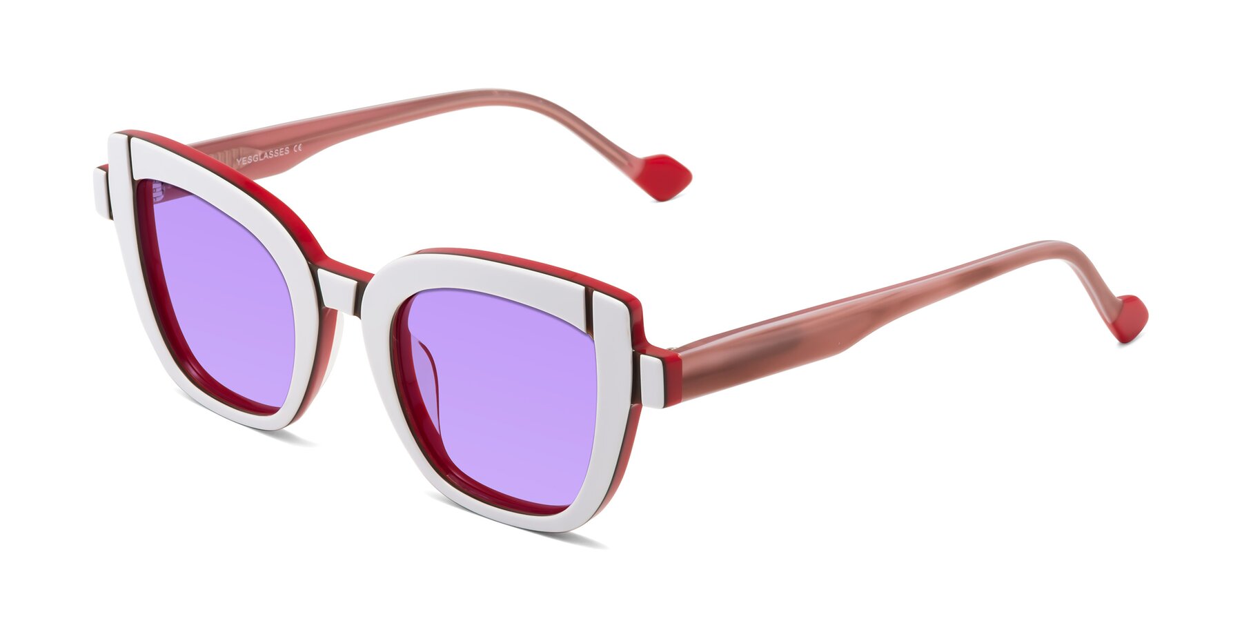 Angle of Sato in White-Red with Medium Purple Tinted Lenses