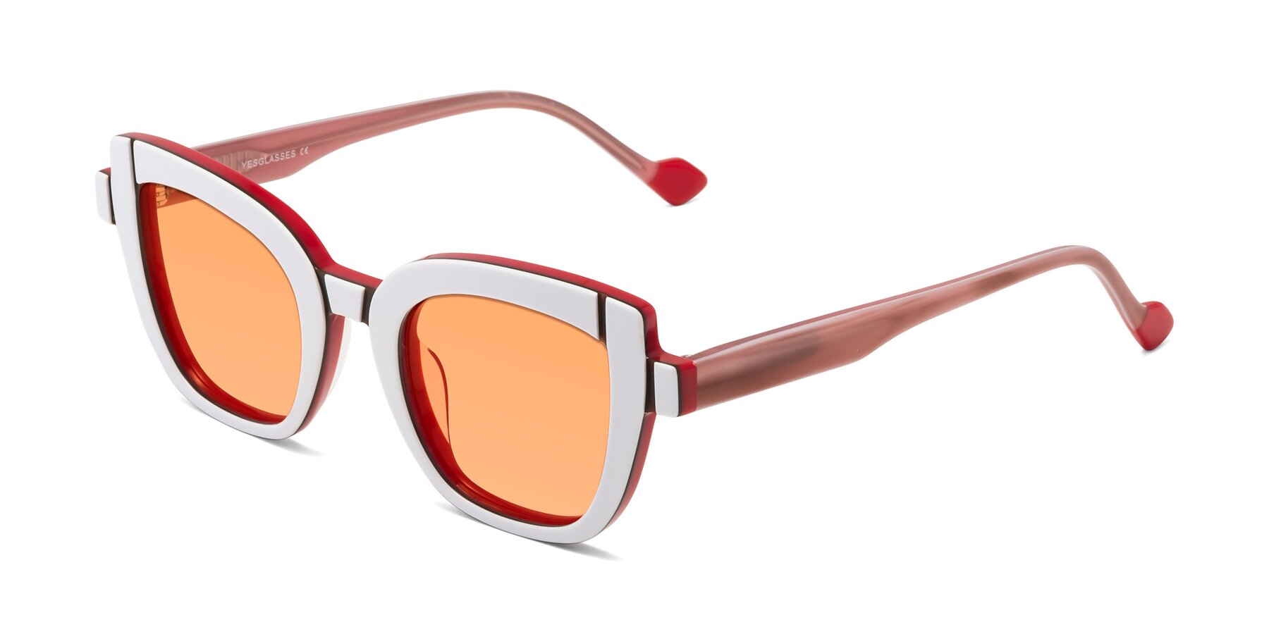 Angle of Sato in White-Red with Medium Orange Tinted Lenses