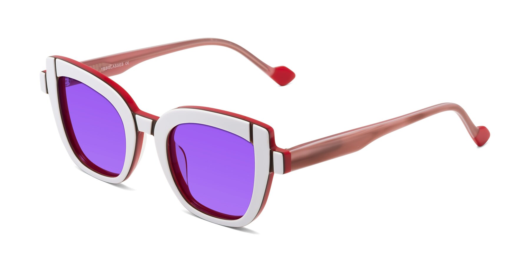 Angle of Sato in White-Red with Purple Tinted Lenses