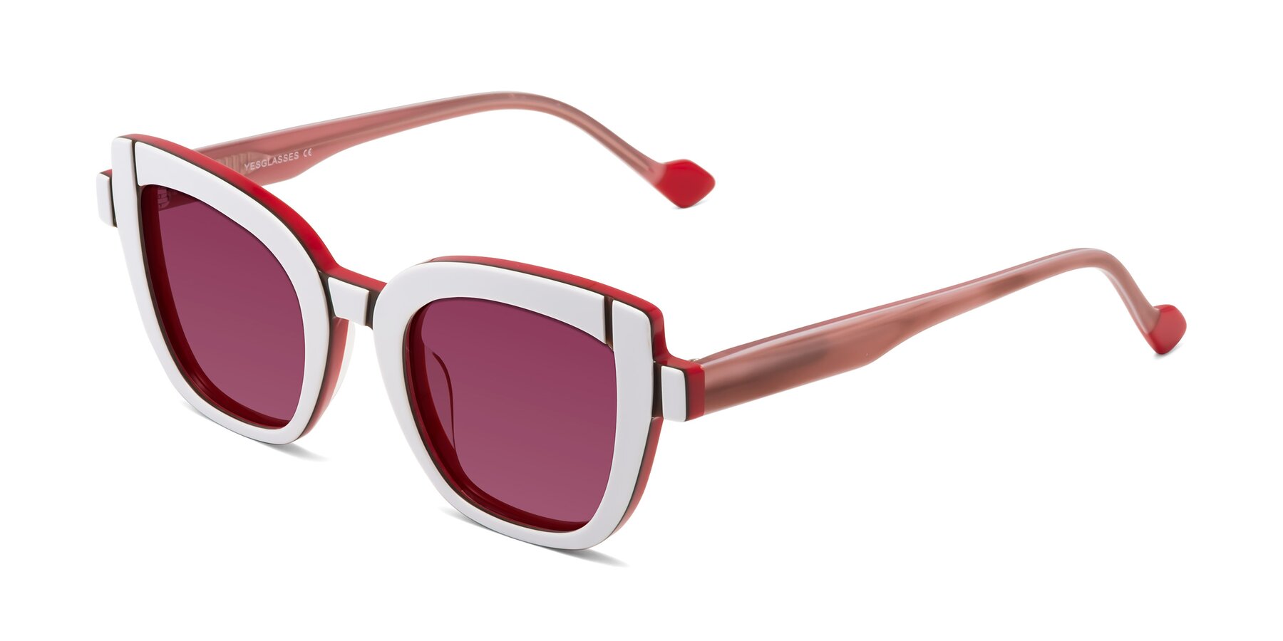 Angle of Sato in White-Red with Wine Tinted Lenses