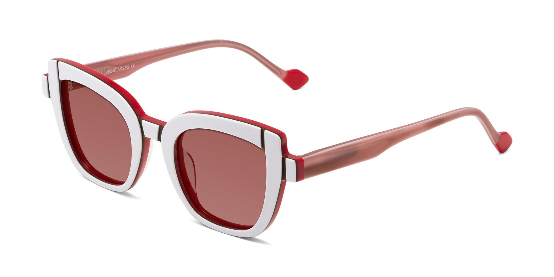 Angle of Sato in White-Red with Garnet Tinted Lenses