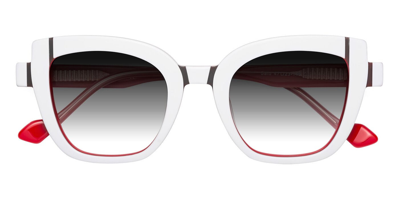 Sato - White / Red Gradient Sunglasses