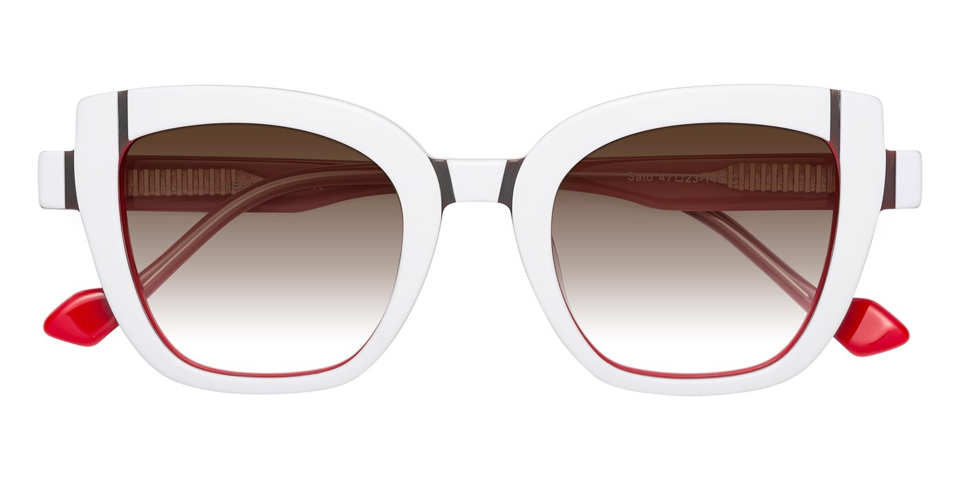 Sato - White / Red Gradient Sunglasses