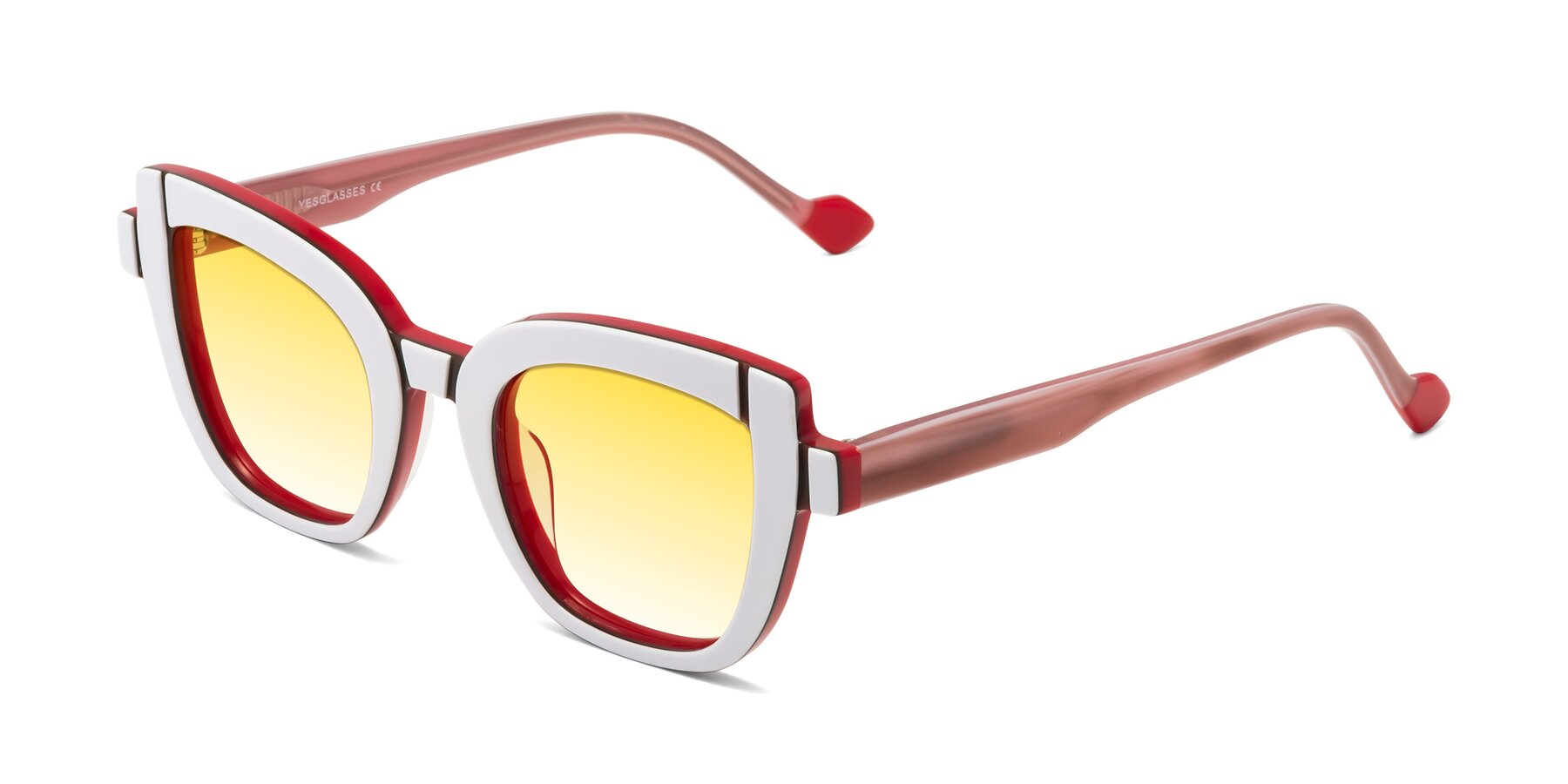 Angle of Sato in White-Red with Yellow Gradient Lenses