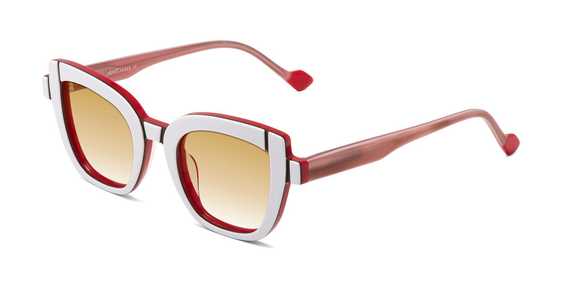 Angle of Sato in White-Red with Champagne Gradient Lenses