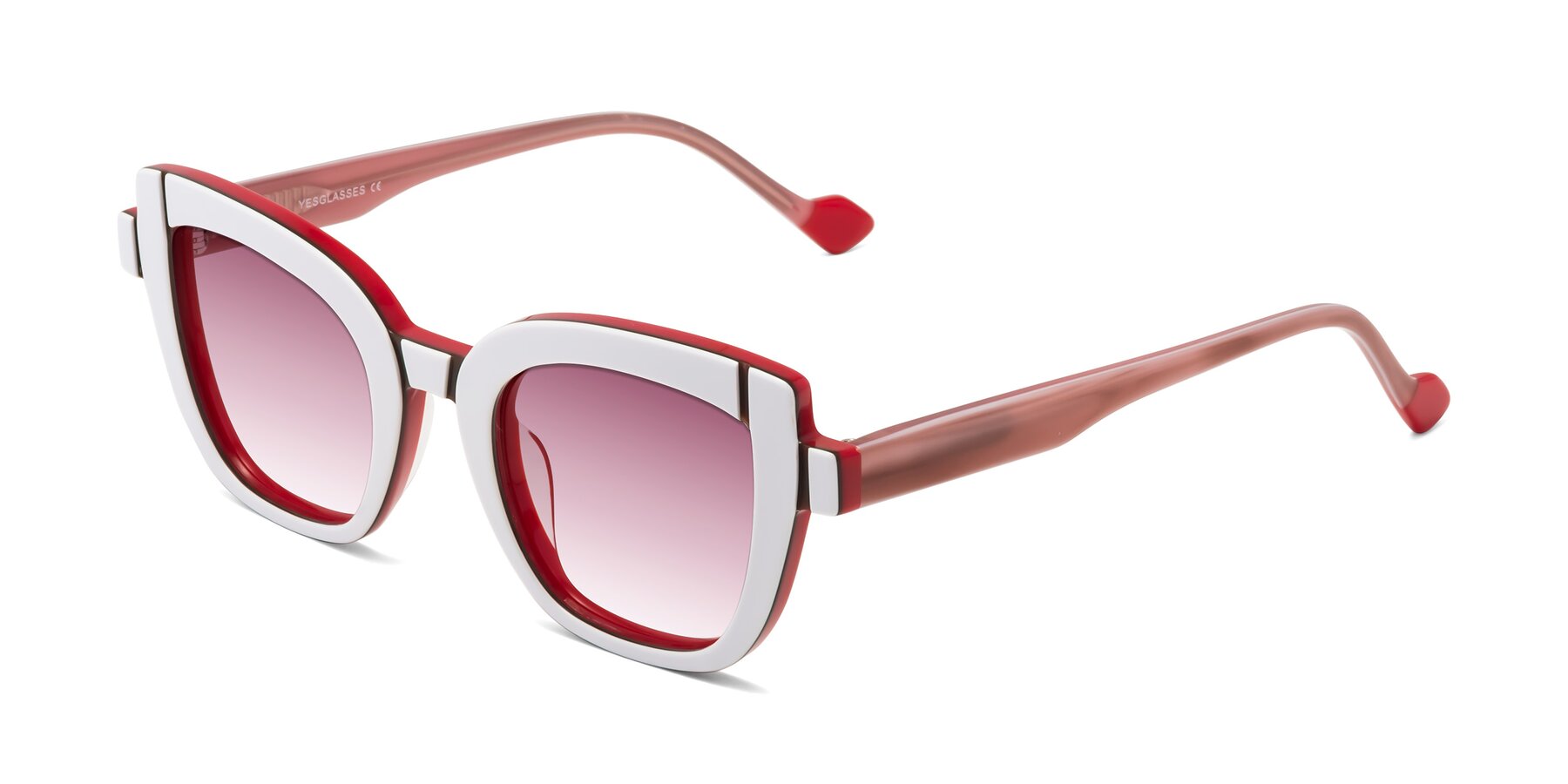 Angle of Sato in White-Red with Wine Gradient Lenses