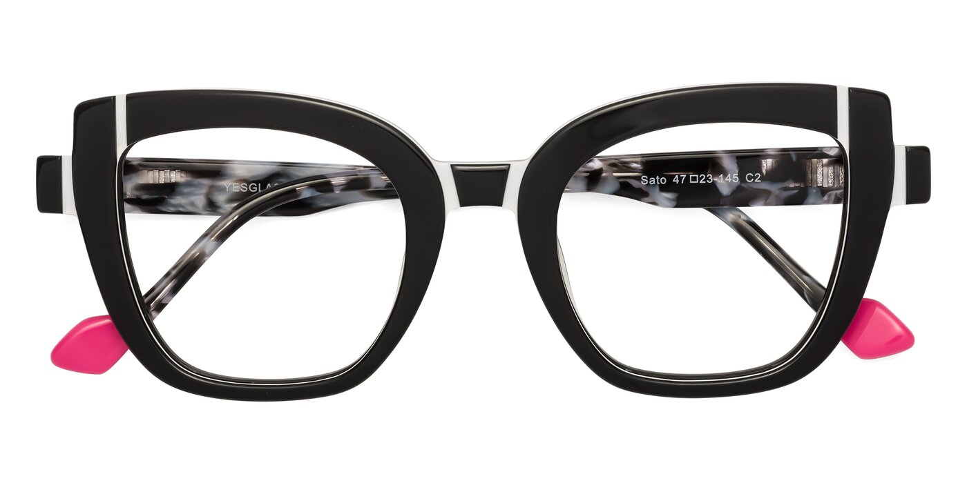 Sato - Black / White Eyeglasses