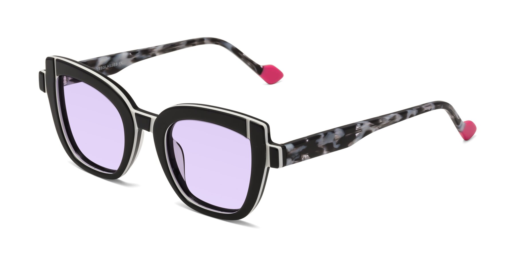 Angle of Sato in Black-White with Light Purple Tinted Lenses