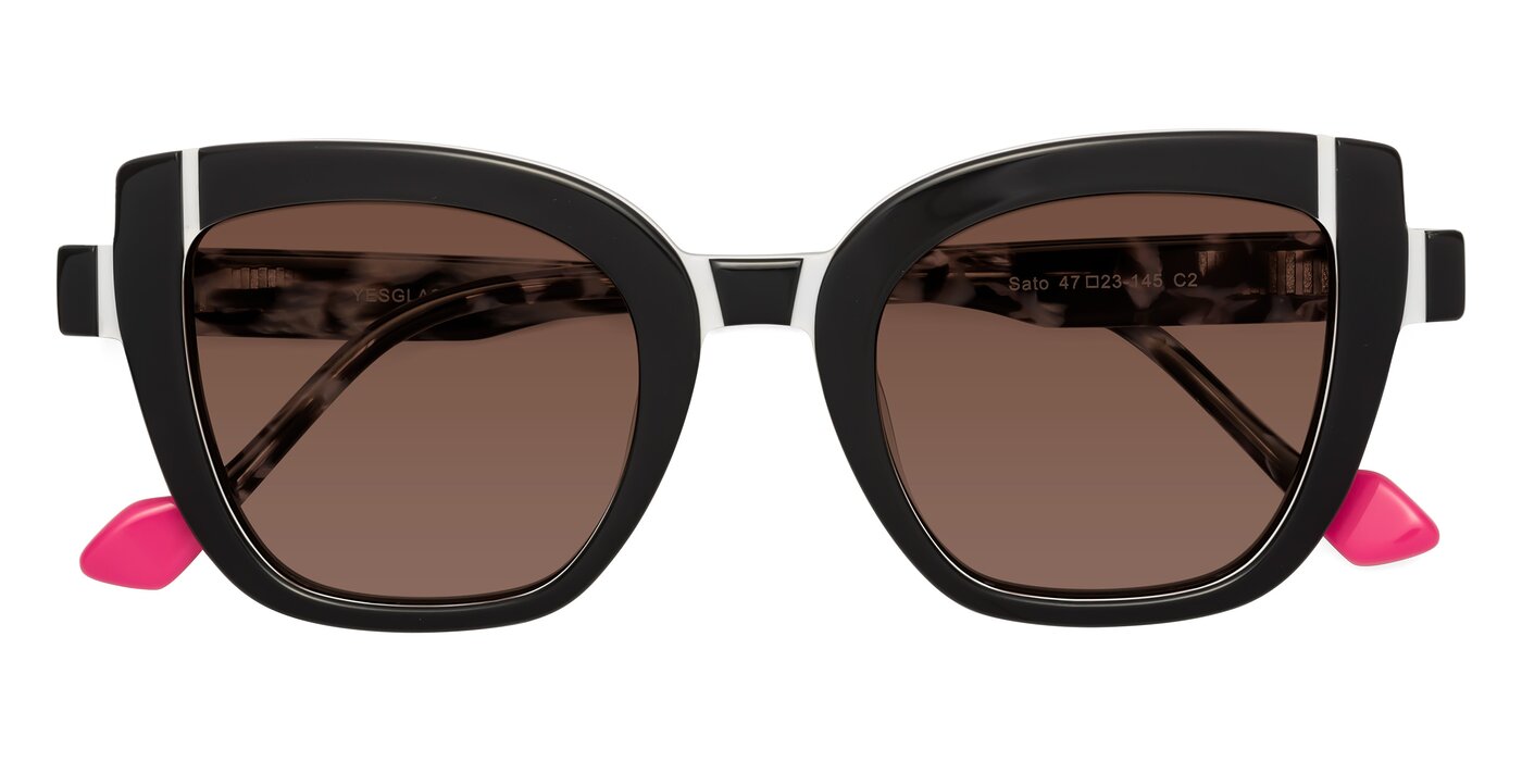 Sato - Black / White Tinted Sunglasses