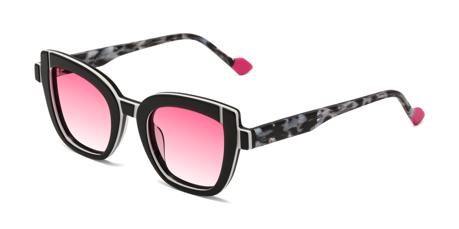Angle of Sato in Black-White with Pink Gradient Lenses
