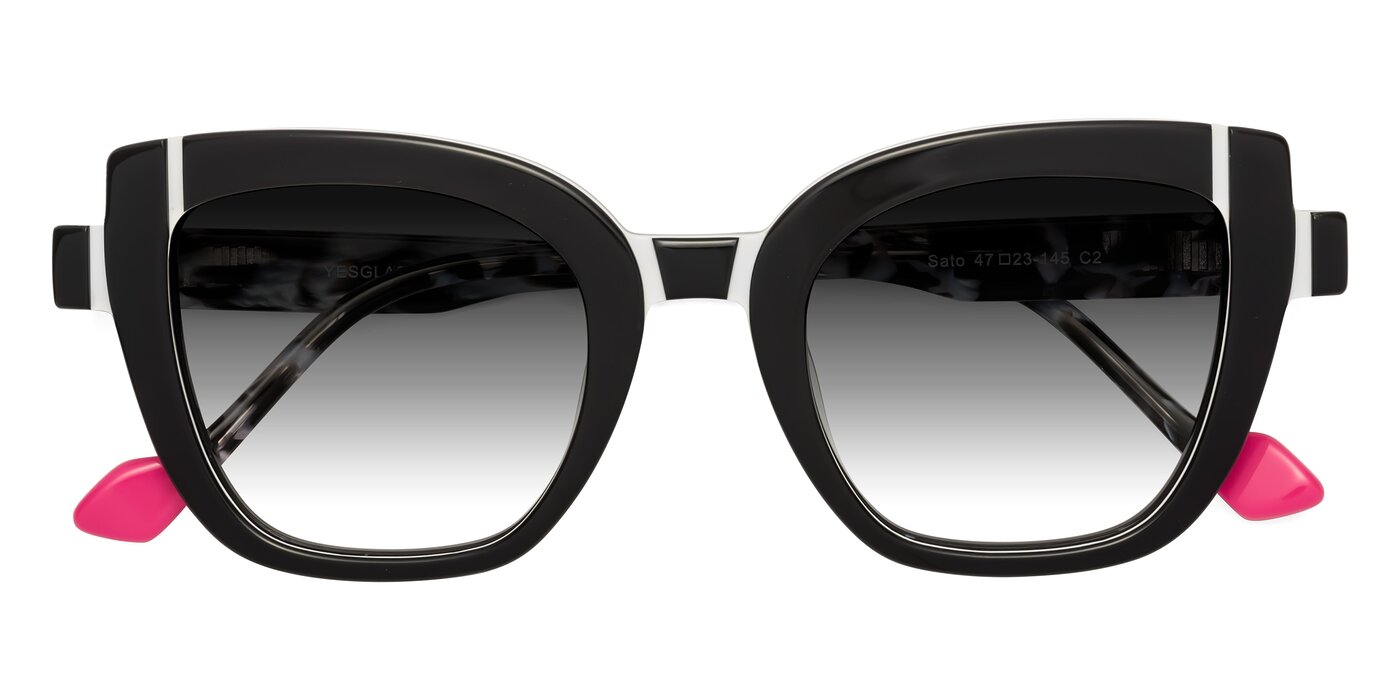 Sato - Black / White Gradient Sunglasses