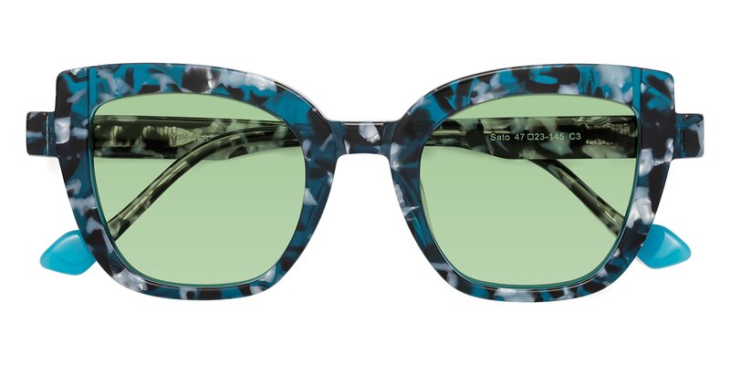 Sato - Tortoise Blue Tinted Sunglasses