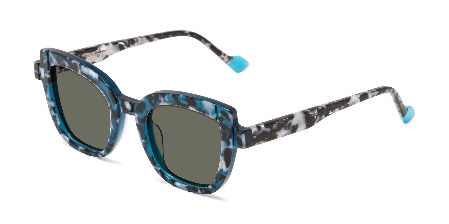Angle of Sato in Tortoise Blue with Gray Polarized Lenses