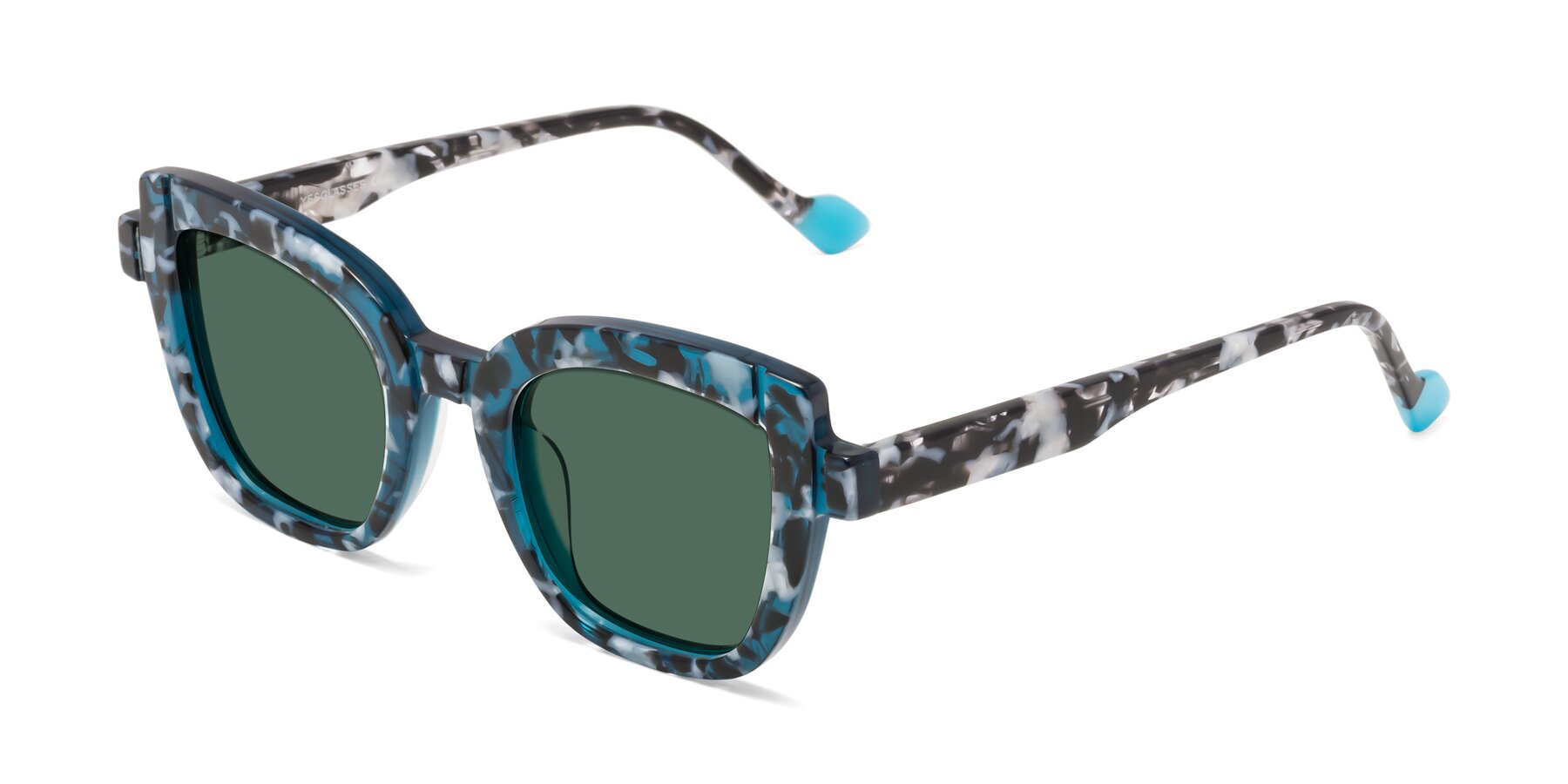 Angle of Sato in Tortoise Blue with Green Polarized Lenses