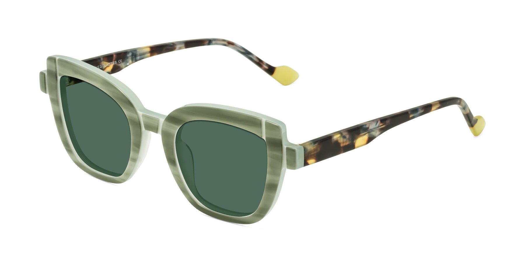 Angle of Sato in Stripe Green with Green Polarized Lenses