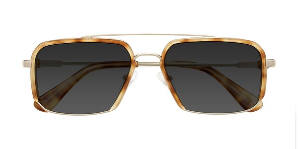 Front of Dechter in Yellow Tortoise / Gold