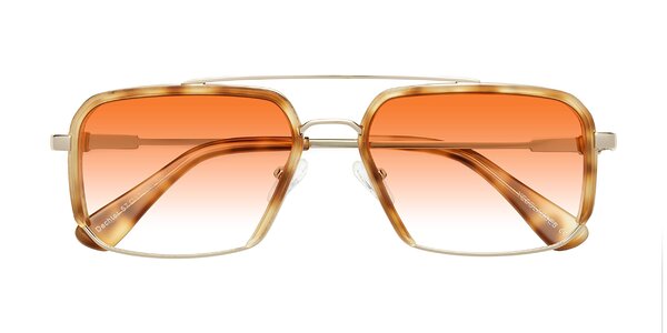 Front of Dechter in Yellow Tortoise / Gold