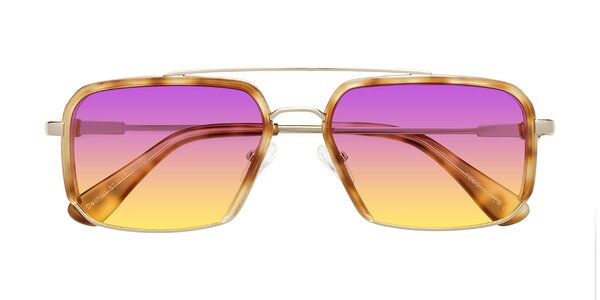 Front of Dechter in Yellow Tortoise / Gold