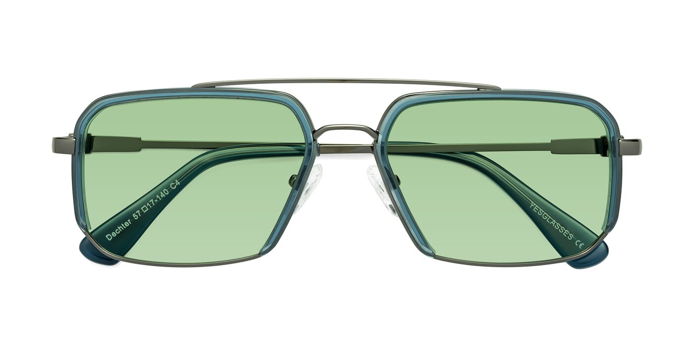 Dechter - Teal/Gunmetal Tinted Sunglasses