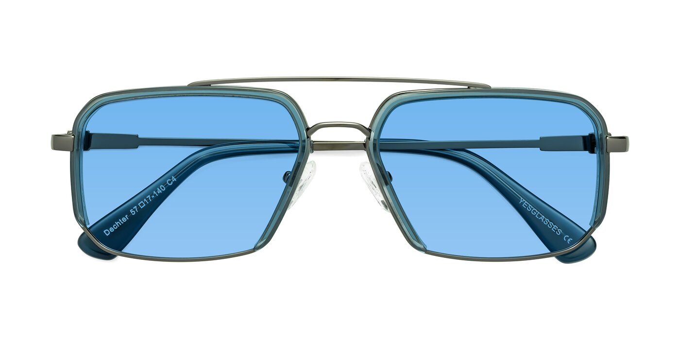 Dechter - Teal/Gunmetal Tinted Sunglasses