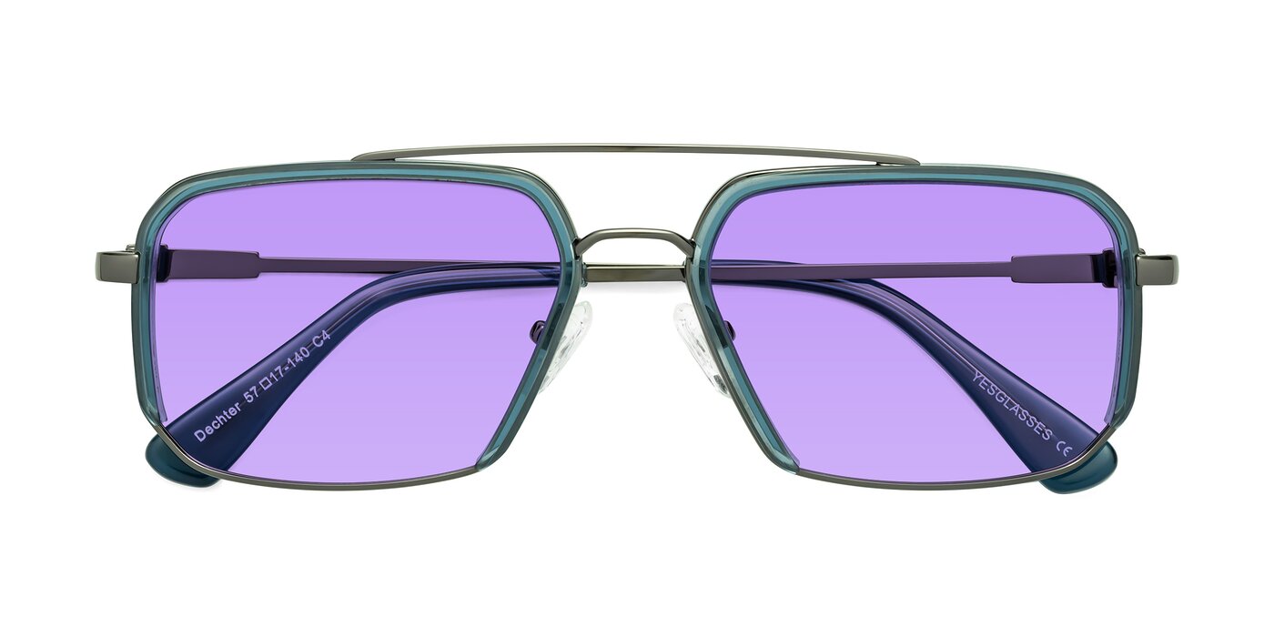 Dechter - Teal/Gunmetal Tinted Sunglasses