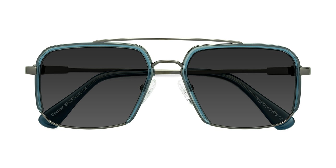 Dechter - Teal/Gunmetal Tinted Sunglasses