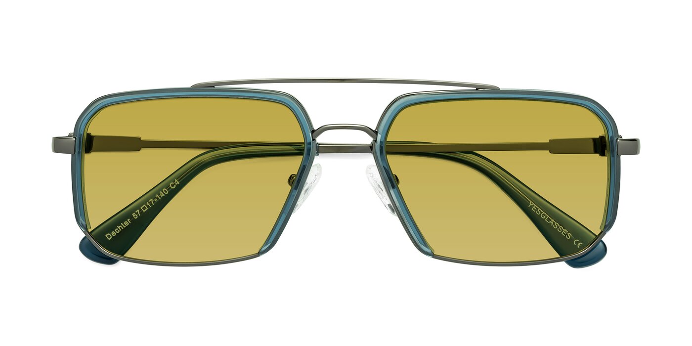Dechter - Teal/Gunmetal Tinted Sunglasses