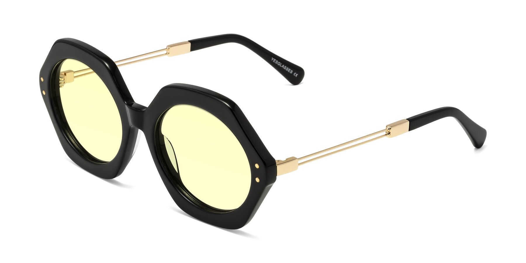 Angle of Skye in Black with Light Yellow Tinted Lenses