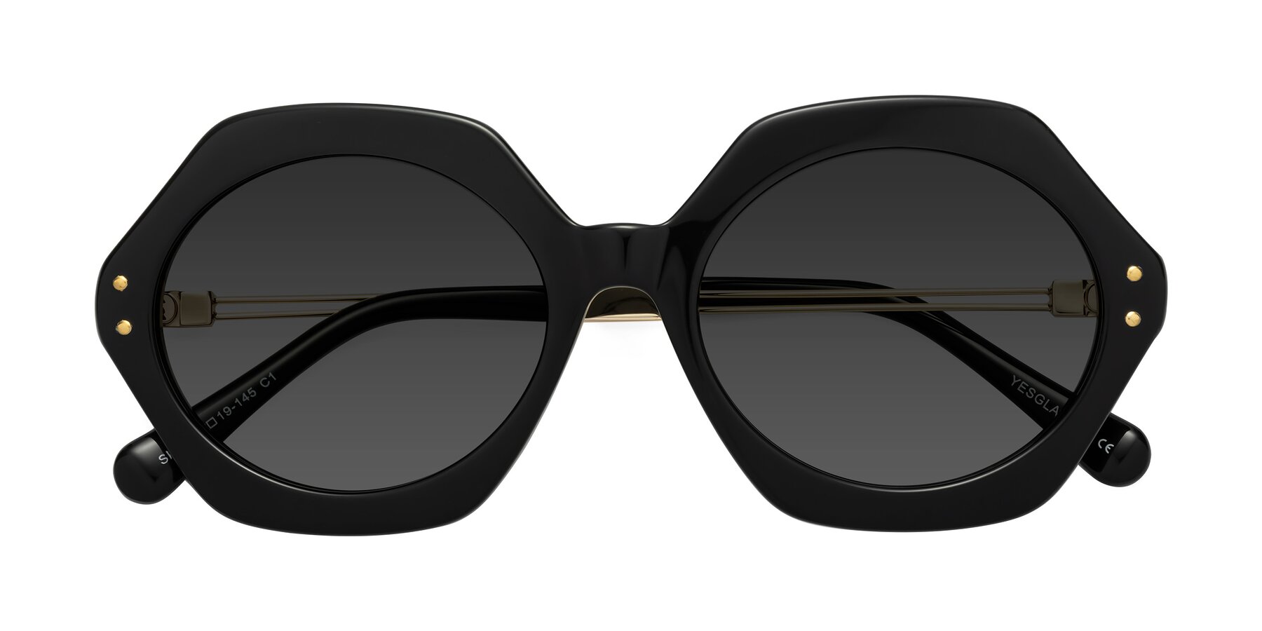 Folded Front of Skye in Black with Gray Tinted Lenses