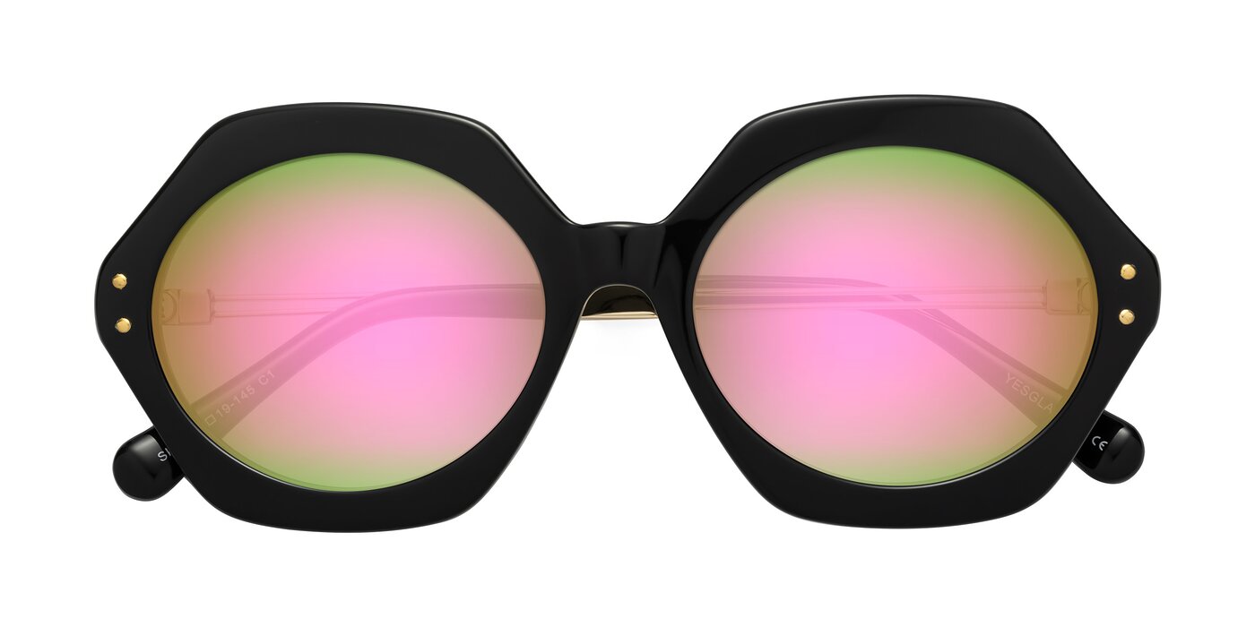 Skye - Black Flash Mirrored Sunglasses