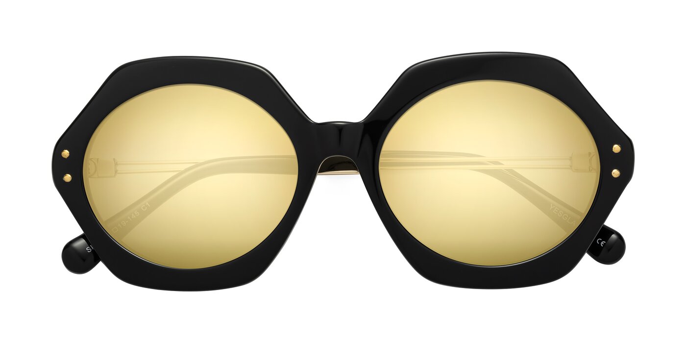 Skye - Black Flash Mirrored Sunglasses