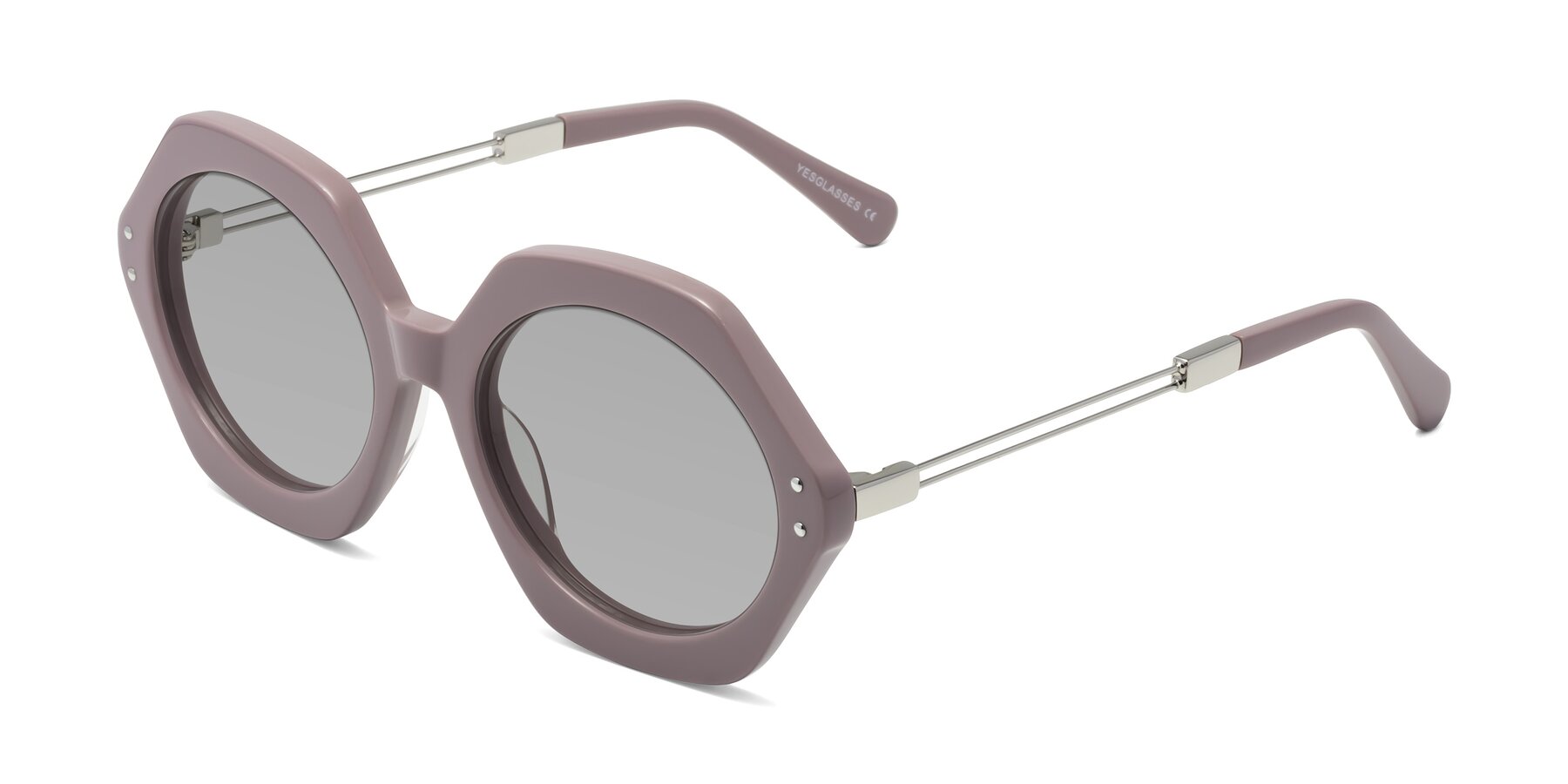 Angle of Skye in Opera Mauve with Light Gray Tinted Lenses